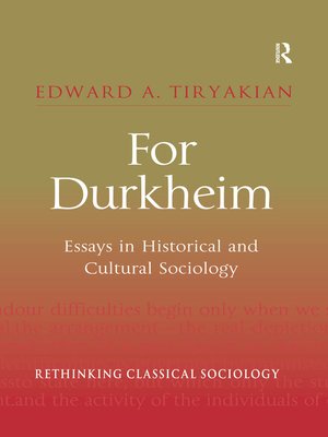 cover image of For Durkheim